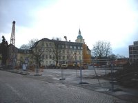 Beginn der Bauarbeiten für die Schlosshöfe. Foto: Rolf Scharfenberg