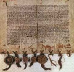 Die Oldenburg Stadtrechtsurkunde vom 6. Januar 1345. Quelle: Stadtarchiv