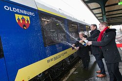 Taufe des Oldenburg-Zuges. Foto: NordWestBahn