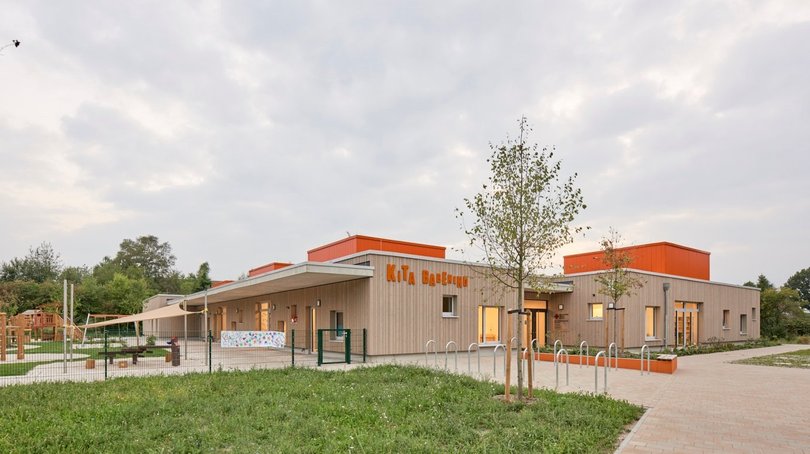 Der Neubau der Kita. Foto: Caspar Sessler Neubau der Kita Maria-Montessori-Straße. Foto: Caspar Sessler