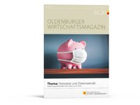 Das Titelbild des „Oldenburger Wirtschaftsmagazins 2.20“ zeigt ein Sparschwein mit Maske. Foto: iStockphoto.com/Sezeryadigar