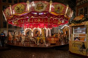 Mondorfs Märchenkarussell auf dem Lamberti-Markt 2024. Foto: Sascha Stüber