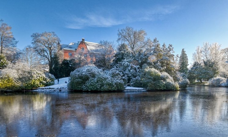 Der Oldenburger Schlossgarten im Winterkleid. Foto: Hans-Jürgen Zietz