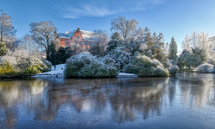 Der Oldenburger Schlossgarten im Winterkleid. Foto: Hans-Jürgen Zietz