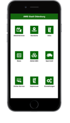 Handy mit App Icons. Foto: Stadt Oldenburg