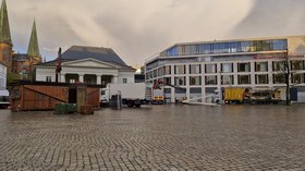 Aufbau auf dem Schloßplatz am 18. November 2024 gestartet. Foto: Stadt Oldenburg