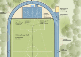 Vorentwurf für die Sanierung der Sportanlage an der Klingenbergstraße. Vorentwurf: PS+ Planung von Sportstätten Vorentwurf für die Sanierung der Sportanlage an der Klingenbergstraße. Vorentwurf: PS+ Planung von Sportstätten