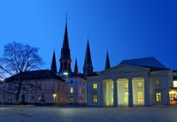 Alte Wache mit Lambertikirche. Foto: Hans-Jürgen Zietz