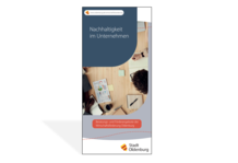 Flyer Nachhaltigkeit im Unternehmen. Abbildung: Stadt Oldenburg Flyer Nachhaltigkeit im Unternehmen. Abbildung: Stadt Oldenburg