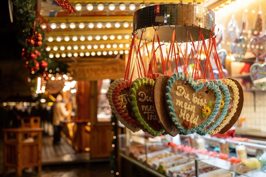 Lebkuchenherzen auf dem beim Lamberti-Markt 2021. Foto Sascha Stüber