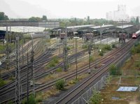 Oldenburg von oben: Bahnhof. Foto: Rolf Scharfenberg