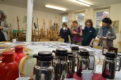 Teilnehmerinnen bei der Kaffeepause. Foto: Stadt Oldenburg