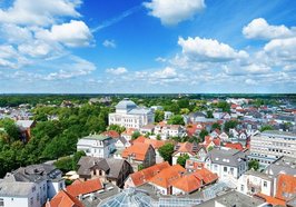 Blick auf Teile der Innenstadt und das Theater. Foto: Stadt Oldenburg