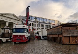 Aufbau auf dem Schloßplatz am 18. November 2024 gestartet. Foto: Stadt Oldenburg