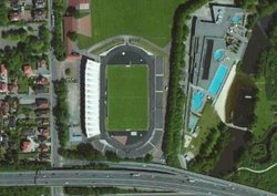 Blick auf das Marschwegstadion. Foto: AS+P – Albert Speer und Partner GmbH