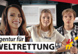 Foto drei Hauptdarsteller Agentur für Weltrettung. Foto: Tremoniamedia GmbH