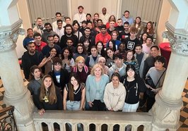 Internationale Gesichter der Carl von Ossietzky Universität zu Besuch im Alten Rathaus. Foto: Stadt Oldenburg