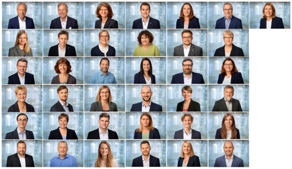 Die Mitarbeiterinnen und Mitarbeiter des Amtes für Wirtschaftsförderung. Collage: Stadt Oldenburg. Foto: Foto- und Bilderwerk Die Mitarbeiterinnen und Mitarbeiter des Amtes für Wirtschaftsförderung. Collage: Stadt Oldenburg. Foto: Foto- und Bilderwerk