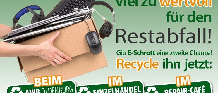 Plakat Elektroschrott. Foto: Stadt Oldenburg Plakat Elektroschrott. Foto: Stadt Oldenburg