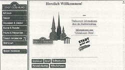 Screenshot der Website www.oldenburg.de aus dem Jahr 1997. Quelle: Stadt Oldenburg Screenshot der Website www.oldenburg.de aus dem Jahr 1997. Quelle: Stadt Oldenburg