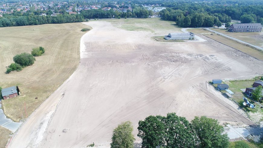 Stadt Oldenburg Blick Richtung Alexanderstraße nach der Kampfmittelsondierung und Auffüllung im Sommer 2019. Foto: Stadt Oldenburg