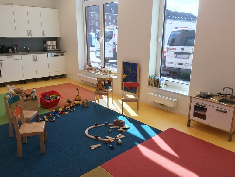 Ein Raum für Kindergruppen mit Spielzeug. Foto: Stadt Oldenburg