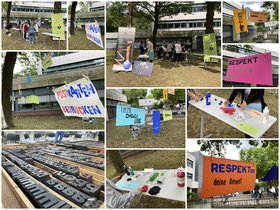 Collage von Bilder der Druckwerkstatt. Foto: Stadt Oldenburg