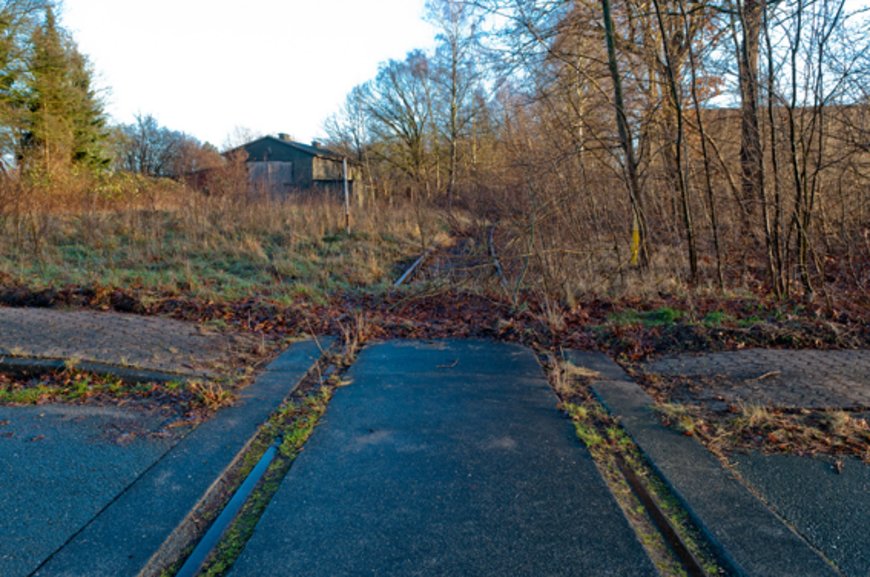 Alte Gleisanlage mit Lokschuppen. Foto: Peter Duddek