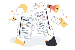 Zwei Smartphones mit einem Newsletter. Foto: Freepik Zwei Smartphones mit einem Newsletter. Foto: Freepik