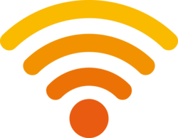 Logo des öffentlichen, kostenfreien städtischen OL-WLAN. WLAN-Symbol mit gelb-orangem Farbverlauf. Quelle: citcom Logo des öffentlichen, kostenfreien städtischen OL-WLAN. WLAN-Symbol mit gelb-orangem Farbverlauf. Quelle: citcom