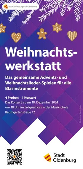 Flyer Weihnachtswerkstatt. Foto: Stadt Oldenburg